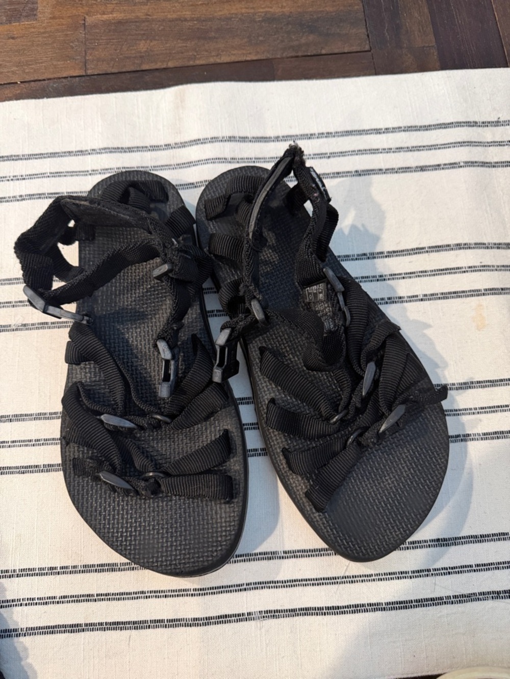 Teva Black Outdoor Sport Sandals with Adjustable Straps